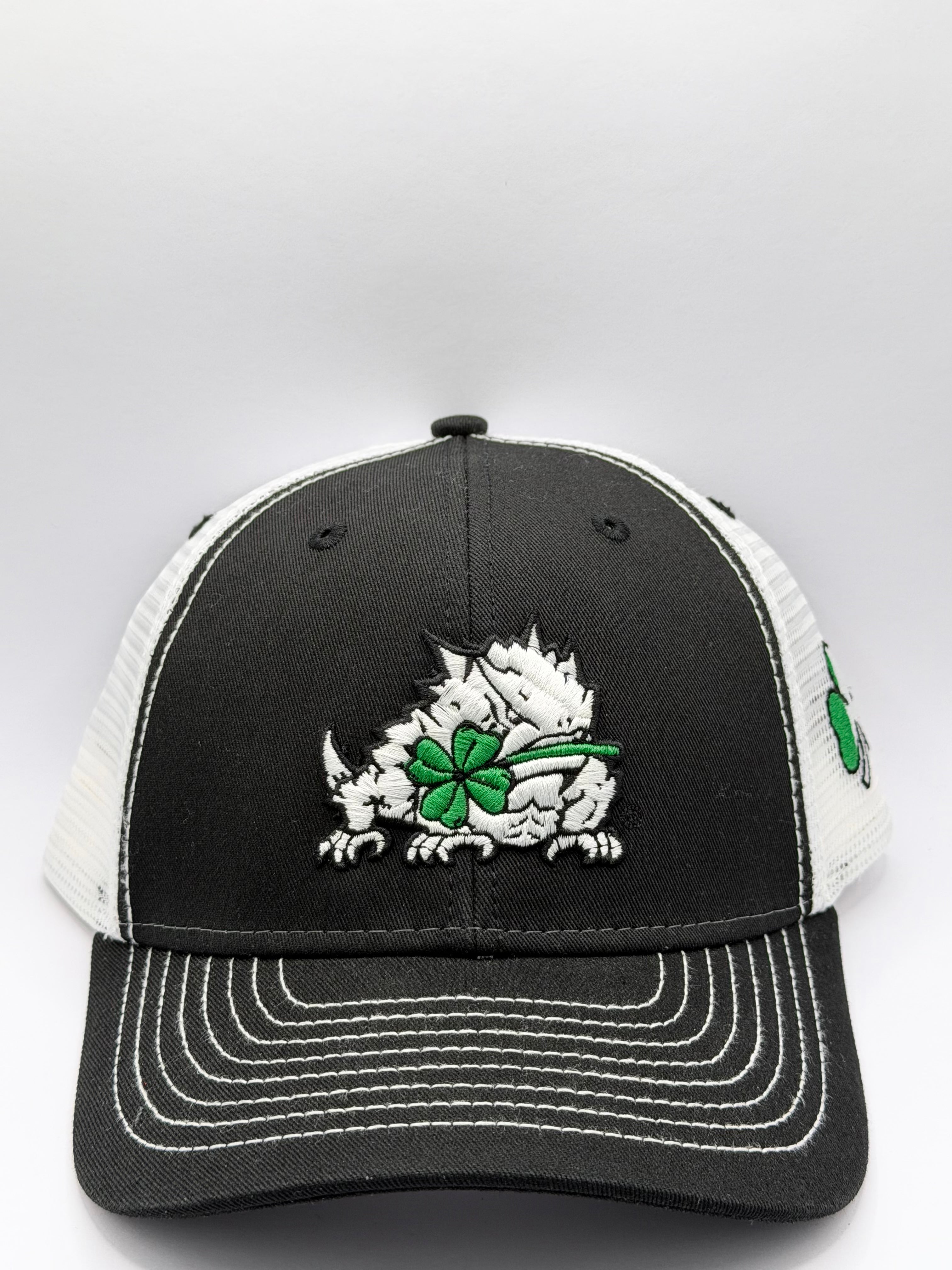 Black Horned Frog Shamrock Snapback Hat