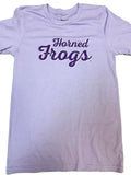 TCU Horned Frogs Women's Crew T-Shirt — Lavender Script